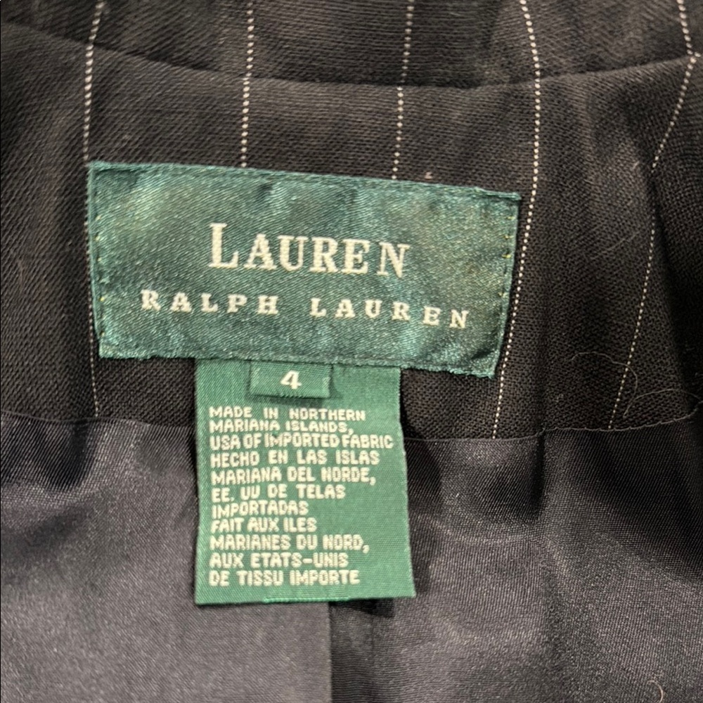 Lauren Ralph Lauren Charcoal Striped Blazer - Picture 9 of 16